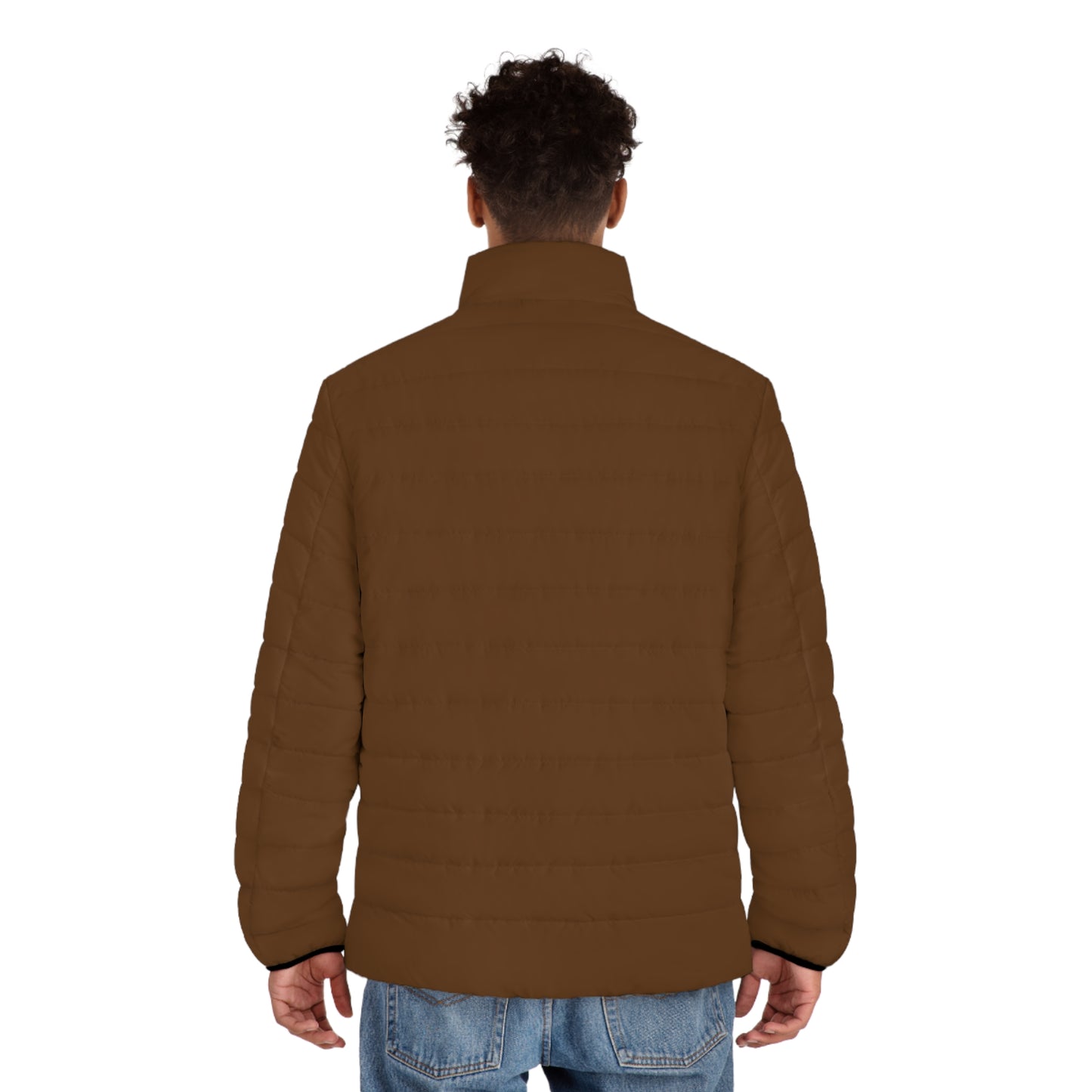 Men's Brown Puffer Jacket — Lightweight Insulated Outerwear