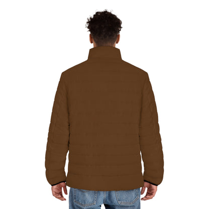 Men's Brown Puffer Jacket — Lightweight Insulated Outerwear