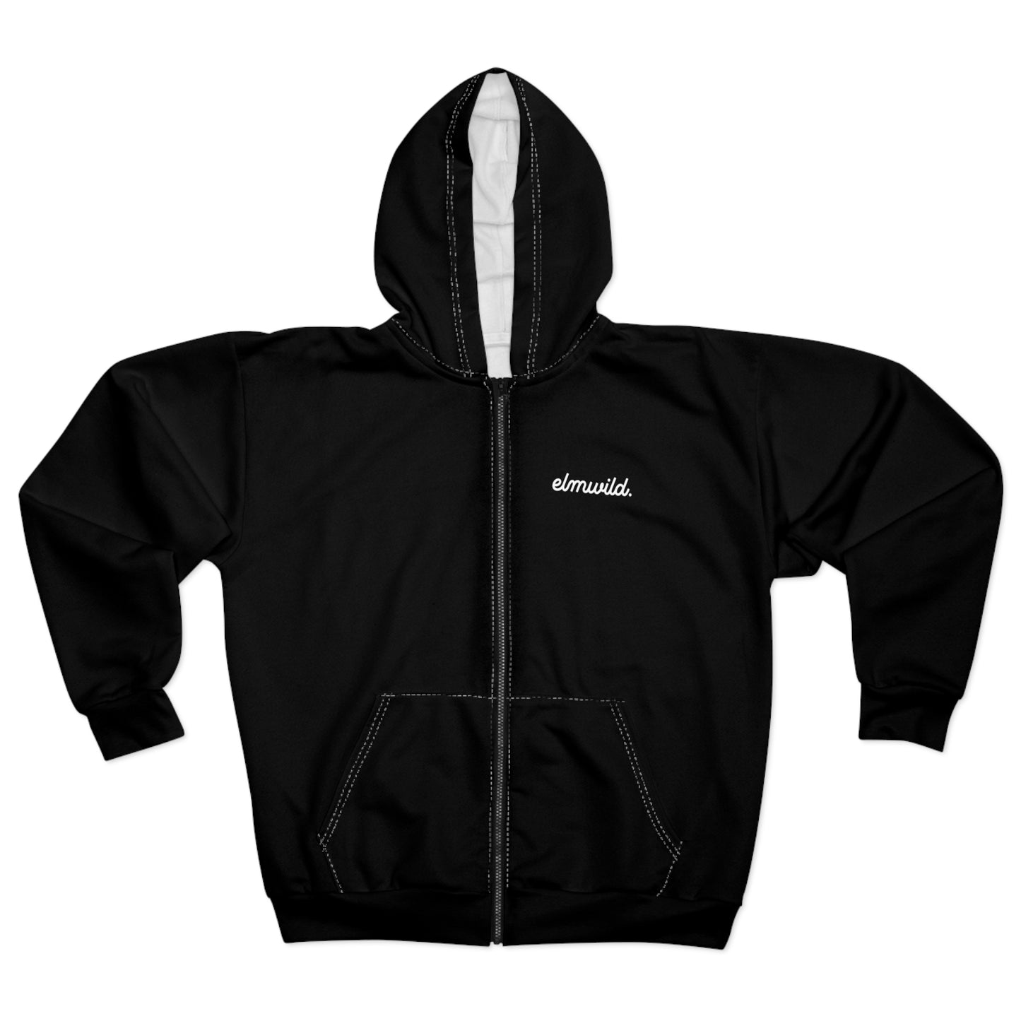 Black Zip Hoodie — Zip-Up Hoodie