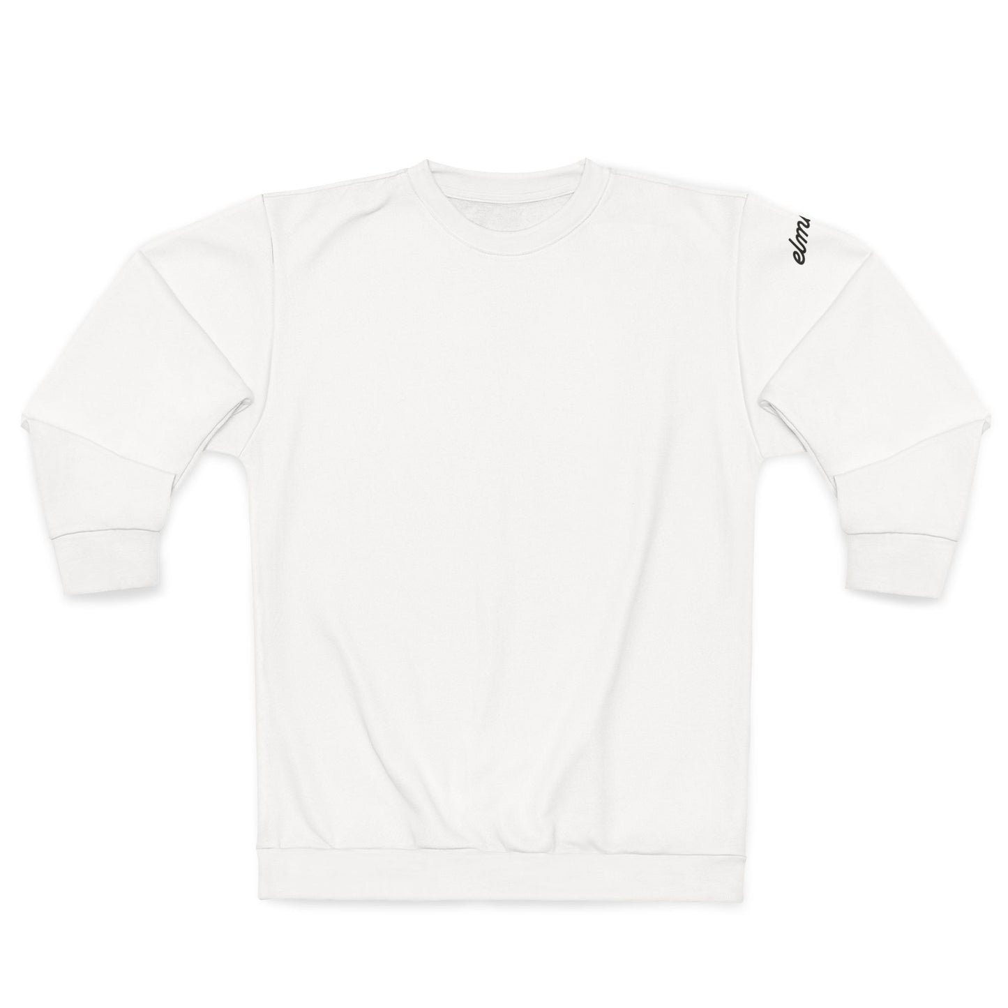 White Minimal Logo Sweatshirt — Crewneck