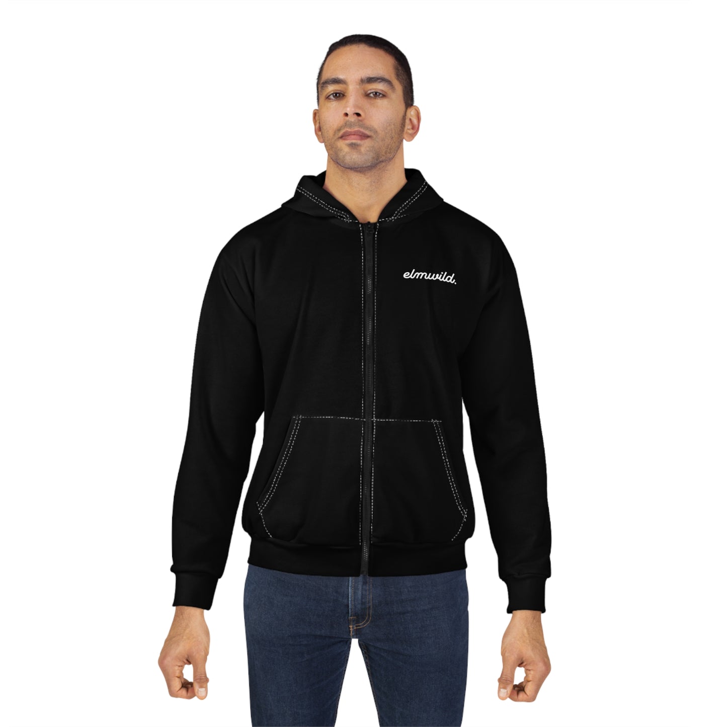 Black Zip Hoodie — Zip-Up Hoodie