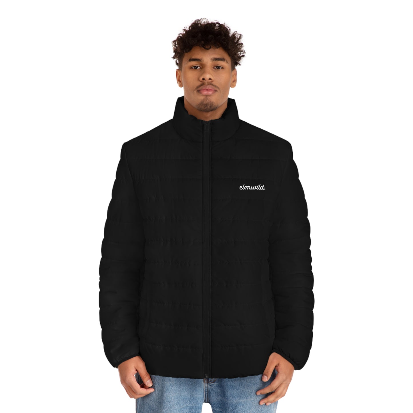 Men's Black Puffer Jacket — Lightweight Insulated Outerwear