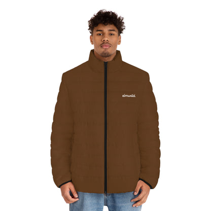 Men's Brown Puffer Jacket — Lightweight Insulated Outerwear