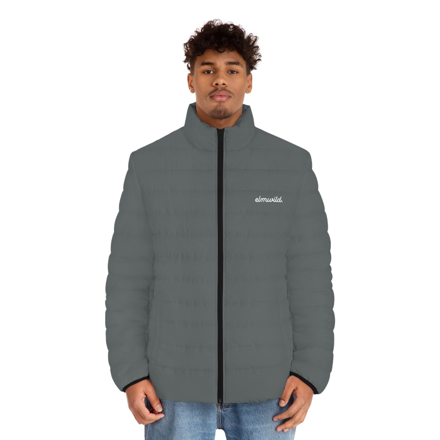 Men's Dark Grey Puffer Jacket — Lightweight Insulated Outerwear