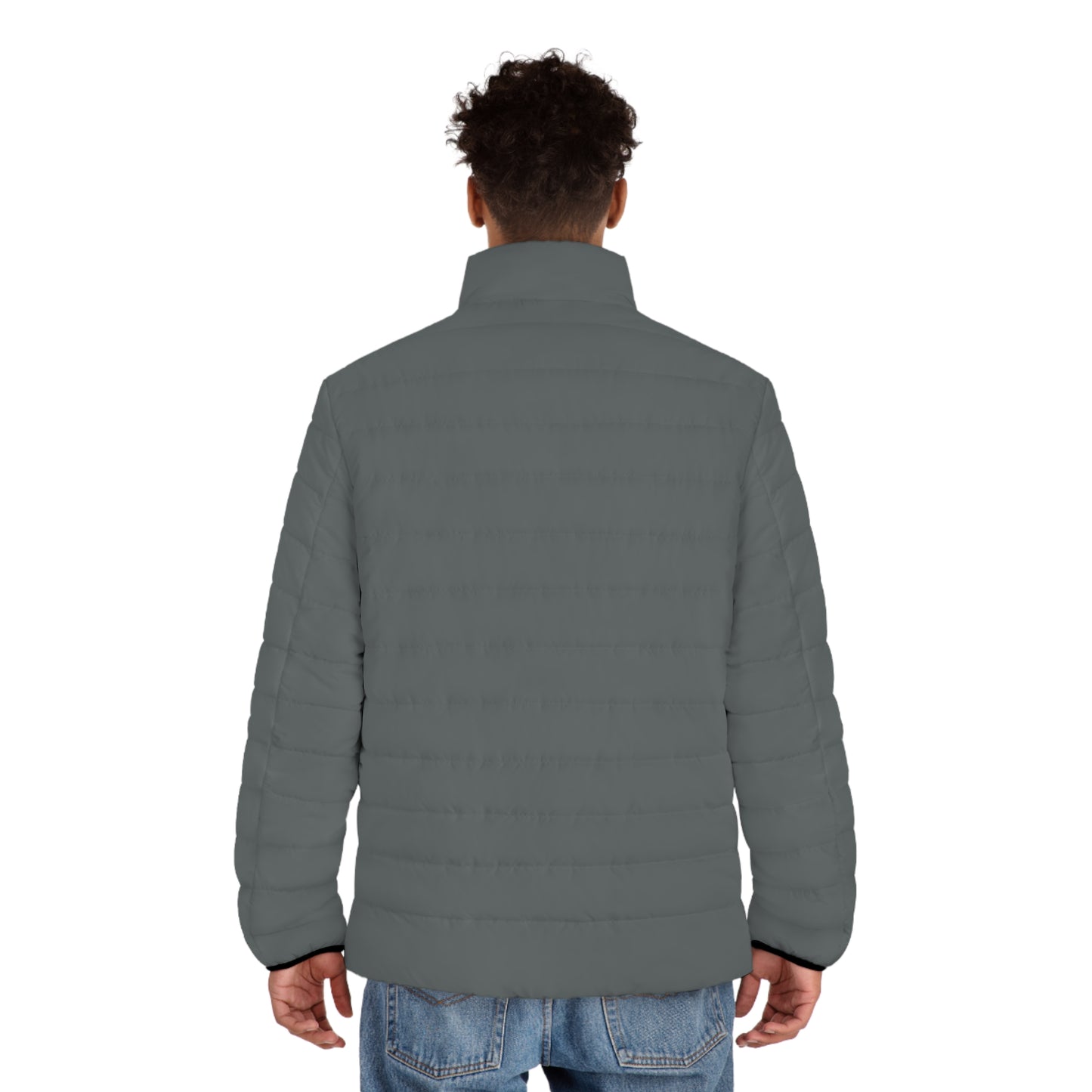 Men's Dark Grey Puffer Jacket — Lightweight Insulated Outerwear